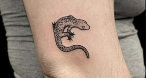 Tattoo Design of a Creative Gecko